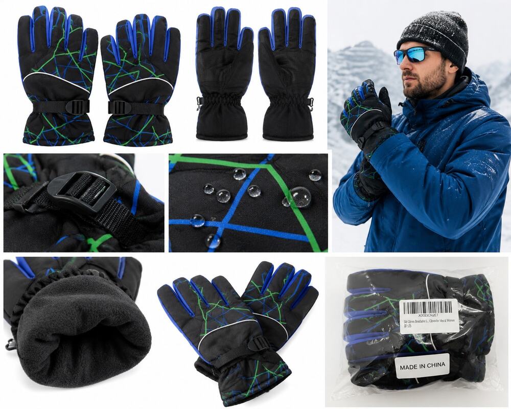 Winter Ski Gloves – Waterproof, Windproof Cold Weather Gloves for Men & Women